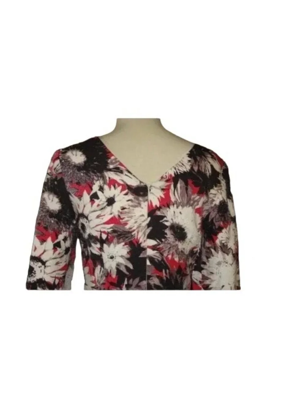 ๐ Debbie Shuchat Cutout Yoke Floral Print Dress 6-8 - Picture 7 of 8